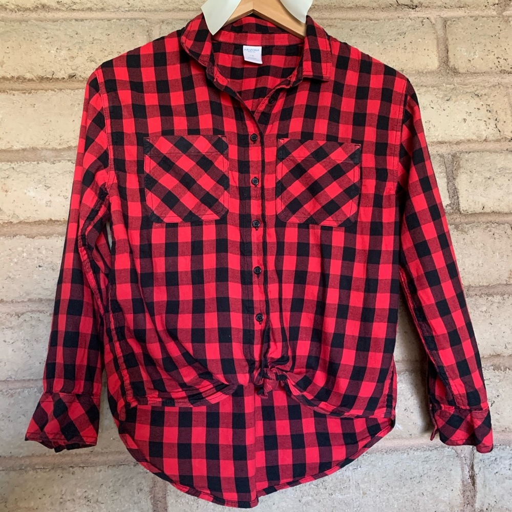 (Girls) Red Plaid Flannel